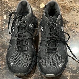 On Running Women's Black and Charcoal Sneakers